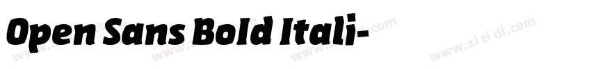 Open Sans BoId Itali字体转换